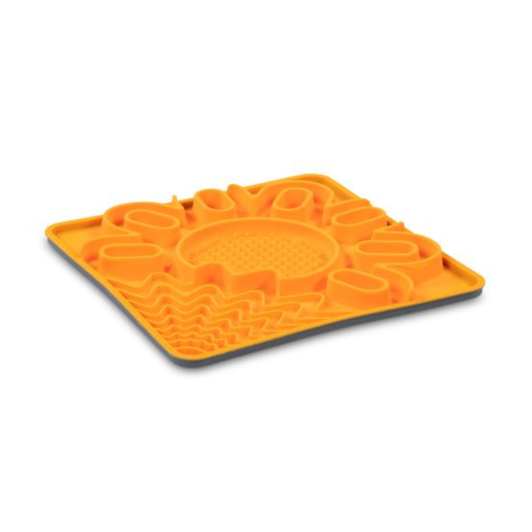 MESSY MUTTS | Tapis en silicone multisurfaces 10"x10" orange