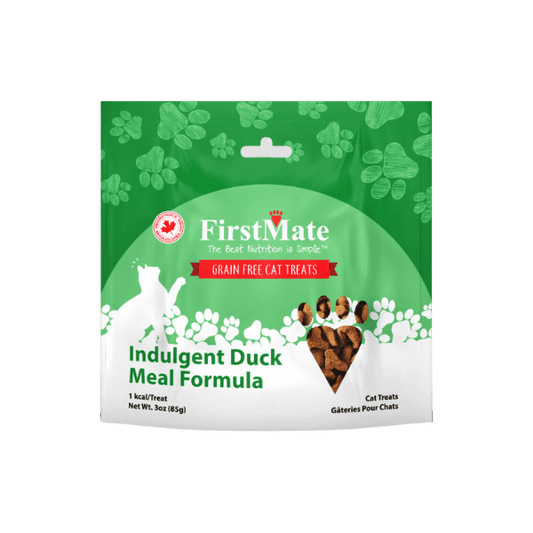 FIRSTMATE | Chat gâterie ingrédient limité canard. Nature Animale, votre référence en alimentation animale à Mascouche.