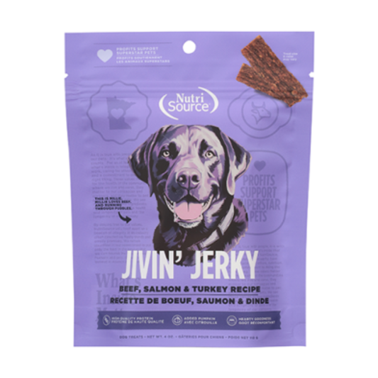 NUTRISOURCE | Jivin' Jerky boeuf, saumon et dinde 4oz