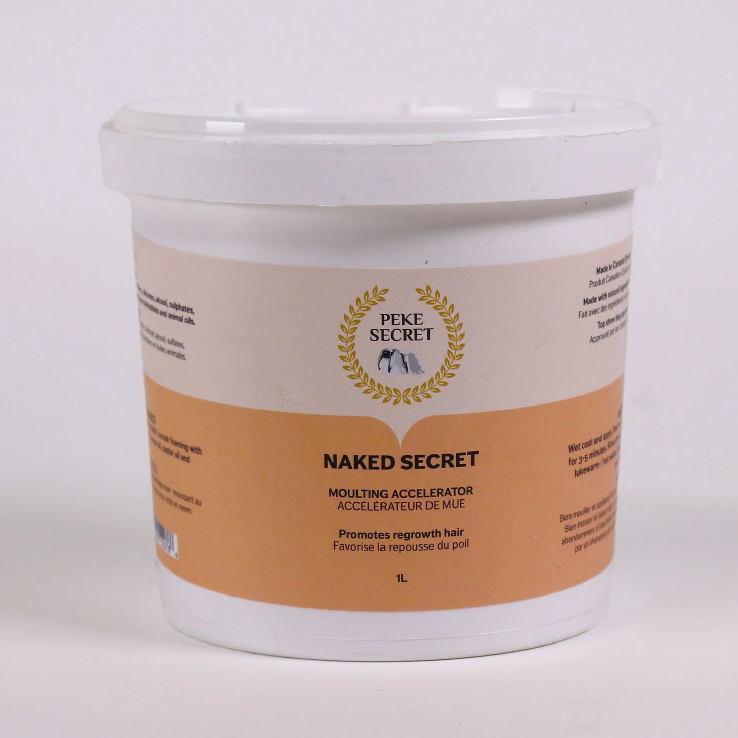 PEKE SECRET | Traitement contre la mue pour chien et chat NAKED SECRET. Nature Animale, votre référence en alimentation animale et sport canin à Mascouche.