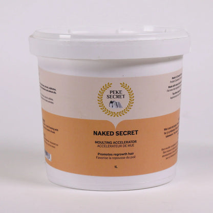 PEKE SECRET | Traitement contre la mue pour chien et chat NAKED SECRET. Nature Animale, votre référence en alimentation animale et sport canin à Mascouche.