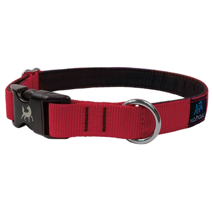 NAHAK | Collier rouge pour chien - rembourré avec clip. Nature Animale, votre référence en alimentation animale et sport canin à Mascouche.