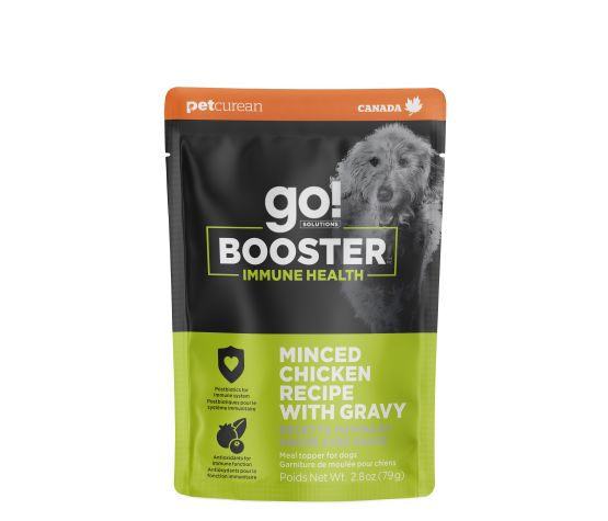 PETCUREAN GO! | Booster chien immunitaire poulet haché. Nature Animale, votre référence en alimentation animale à Mascouche.