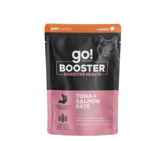 PETCUREAN GO! | Chat booster pâté de thon et saumon. Nature Animale, votre référence en alimentation animale à Mascouche.
