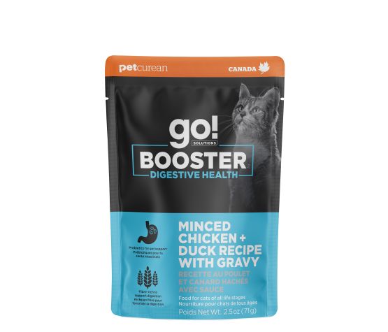 PETCUREAN GO! | Booster chat poulet et canard haché. Nature Animale, votre référence en alimentation animale à Mascouche.