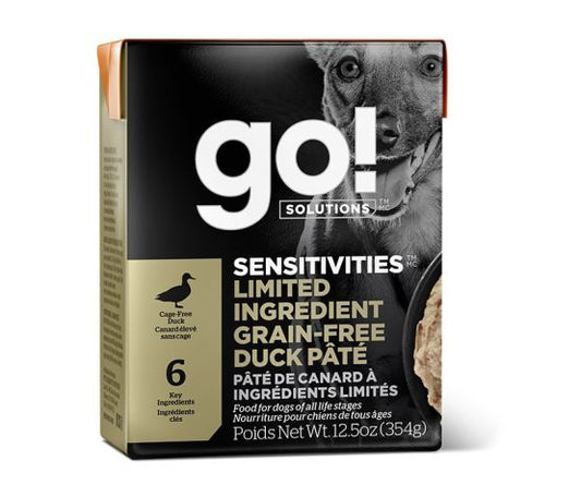 PETCUREAN GO! | Tetra pak LID sans grains canard. Nature Animale, votre référence en alimentation animale à Mascouche.