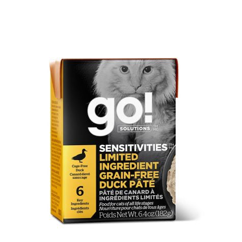 PETCUREAN GO! | Chat Tetra Pak ingrédient limité canard. Nature Animale, votre référence en alimentation animale à Mascouche.