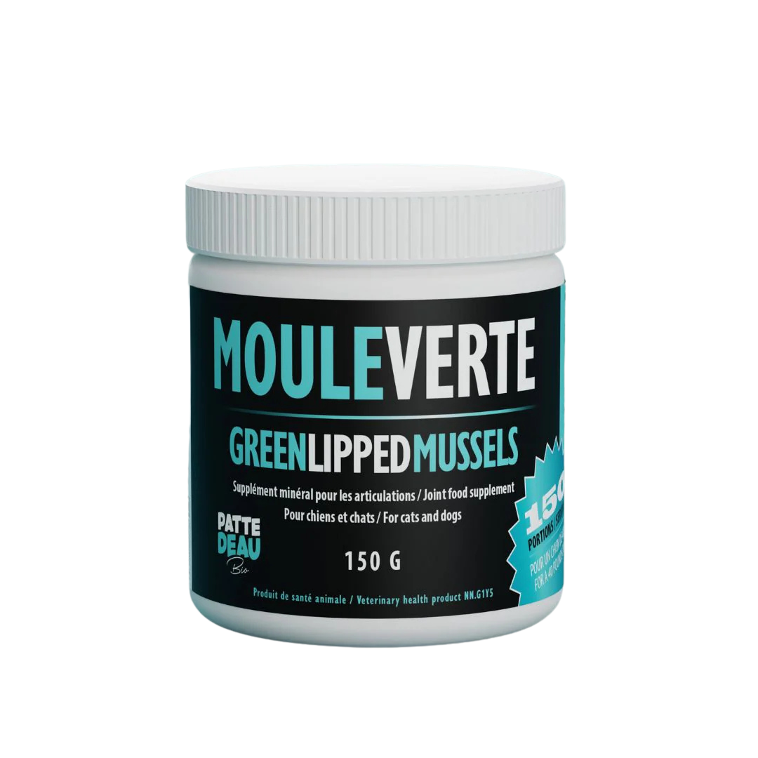 Pattedeau Bio moule verte. Nature Animale, votre référence en alimentation animale au Québec.