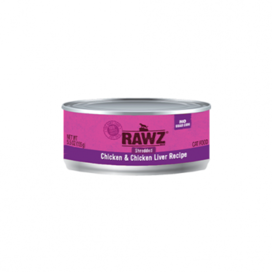 RAWZ | Chat, Pâté de poulet et foie de poulet effilochés 5.5 oz