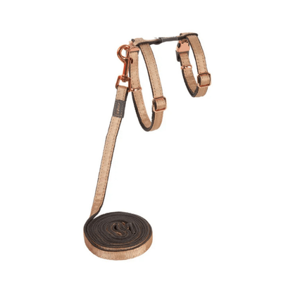 ROGZ | Urbancat harnais et laisse 9-15" gold