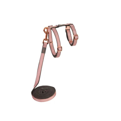 ROGZ | Urbancat harnais et laisse 9-15" rose