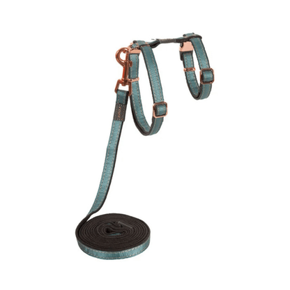 ROGZ | Urbancat harnais et laisse 9-15" turquoise