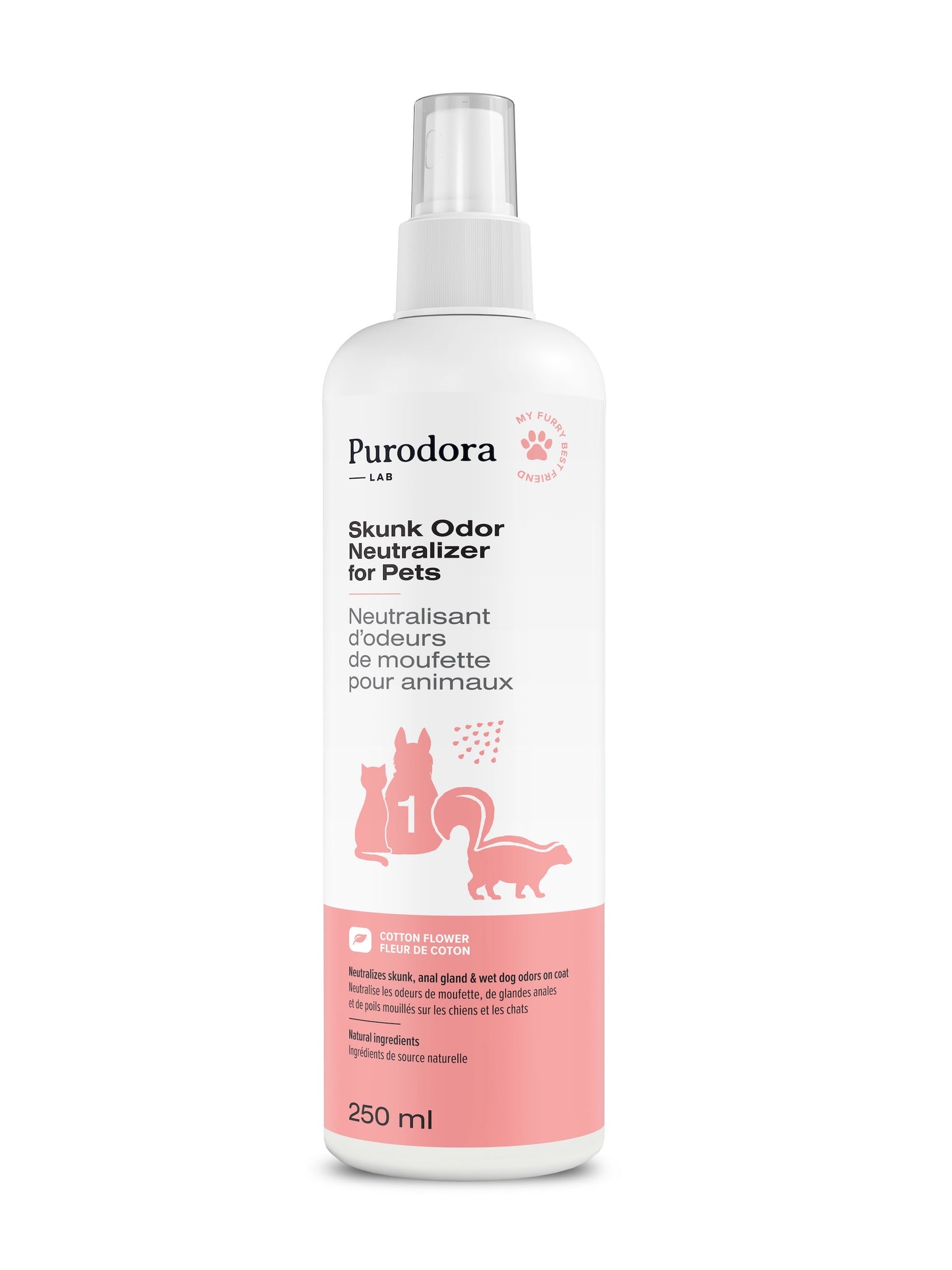 PURODORA LAB | Neutralisant odeur de mouffette. Nature Animale, votre référence en alimentation animale et sport canin à Mascouche.