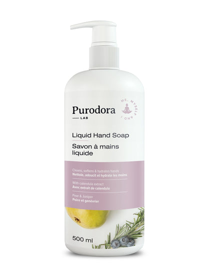 PURODORA LAB | Savon à mains poire et genévrier. Nature Animale, votre référence en alimentation animale et sport canin à Mascouche.