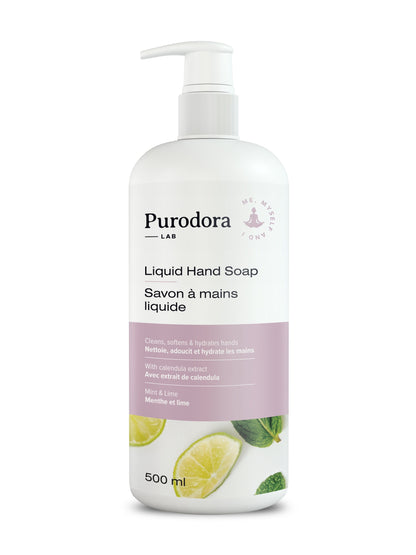 PURODORA LAB | Savon à mains menthe et lime. Nature Animale, votre référence en alimentation animale et sport canin à Mascouche.
