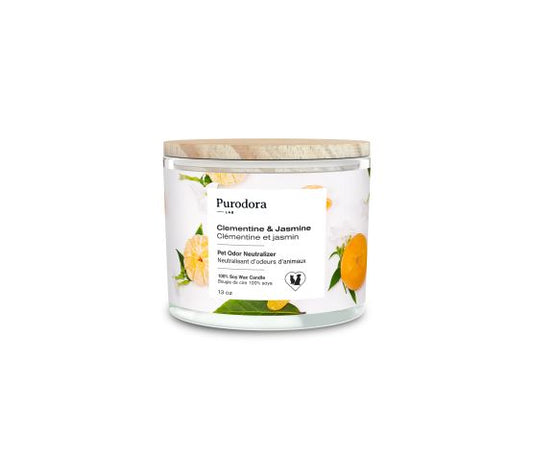 PURODORA LAB | Bougie soya clémentine et jasmin. Nature Animale, votre référence en alimentation animale et sport canin à Mascouche.