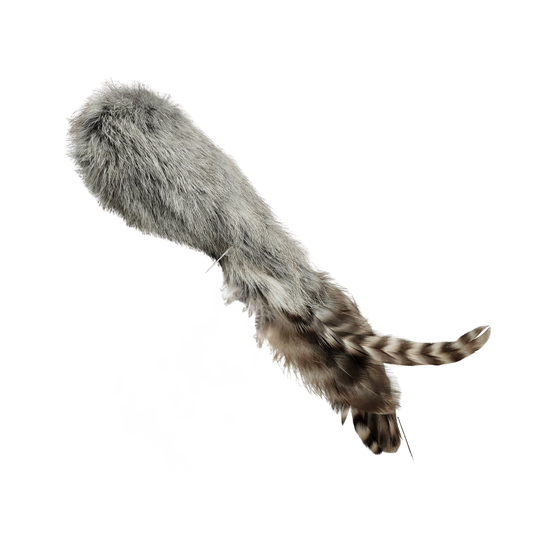 VANESSA'S MAINE COONS | Queue de lynx (jouet sifflant, peau de lapin et plume)