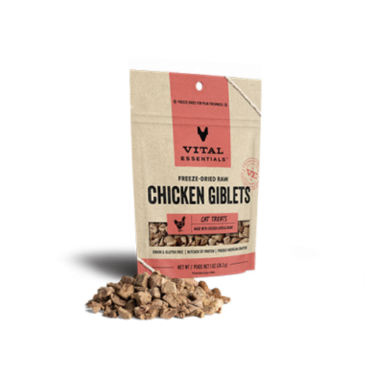 VITAL ESSENTIALS | Chat, Bouchées d'abats de poulet lyophilisées 1 oz