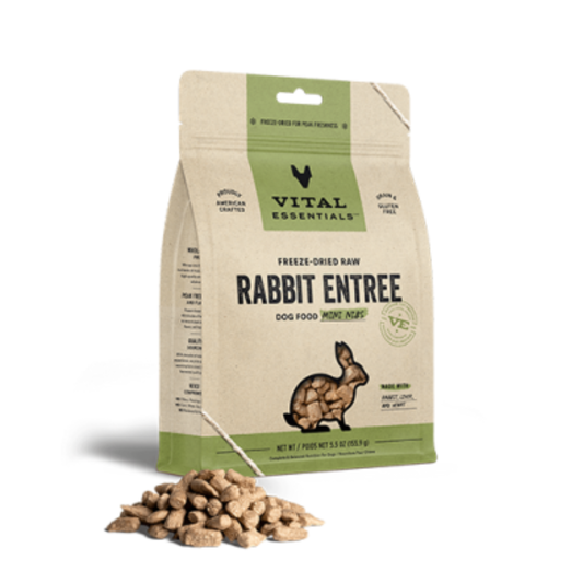 VITAL ESSENTIALS | Mix-in mini morceaux lyophilisés de lapin 5,5 oz