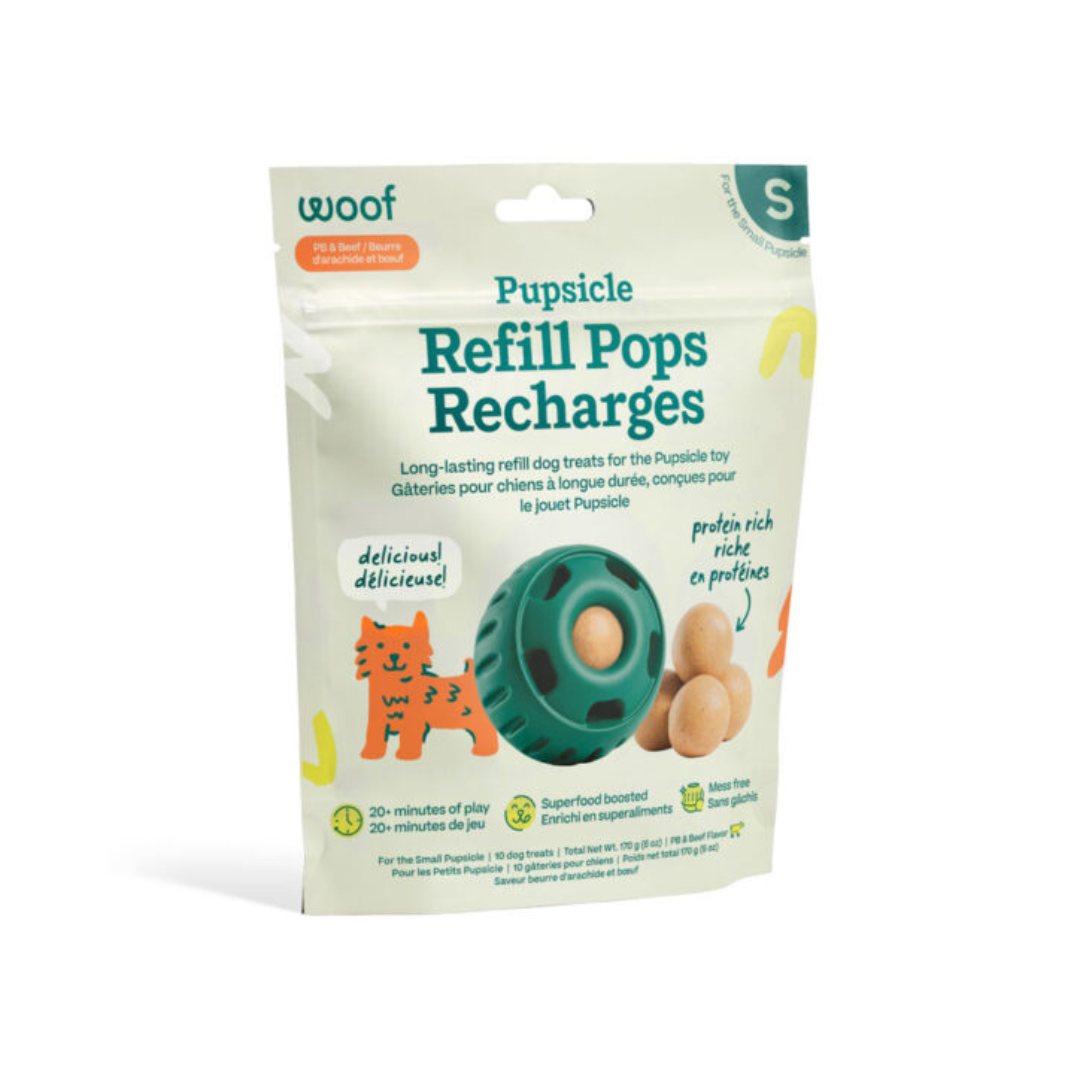 WOOF PET | Recharge pupsicle beurre d'arachide/boeuf petit