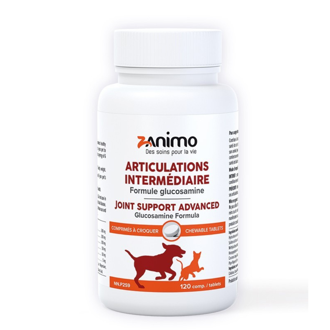ZANIMO | Articulations intermédiaire 120 comprimés. Nature Animale, votre référence en alimentation et sports canin à Mascouche.