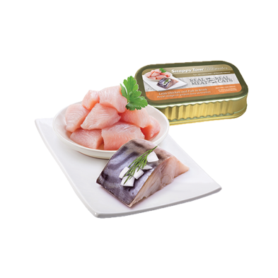 SNAPPY TOM | Conserve ultimate pour chats poulet et poisson en bouillon 85g. Nature Animale, votre référence en alimentation animale à Mascouche.