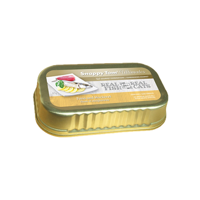 SNAPPY TOM | Conserve pour chats ultimate thon et maquereau 85g. Nature Animale, votre référence en alimentation animale à Mascouche.