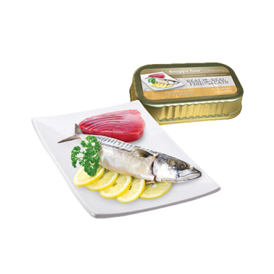 SNAPPY TOM | Conserve pour chats ultimate thon et maquereau 85g. Nature Animale, votre référence en alimentation animale à Mascouche.