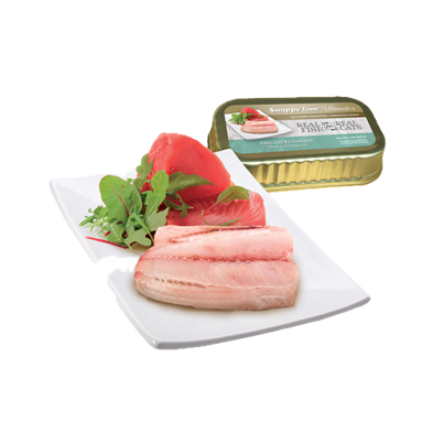 SNAPPY TOM | Conserve pour chats ultimate thon et barramundi 85g. Nature Animale, votre référence en alimentation animale à Mascouche.