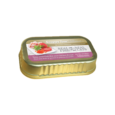 SNAPPY TOM | Conserve ultimate pour chats thon avec oeufs de poisson et poulet 85g. Nature Animale, votre référence en alimentation animale à Mascouche.
