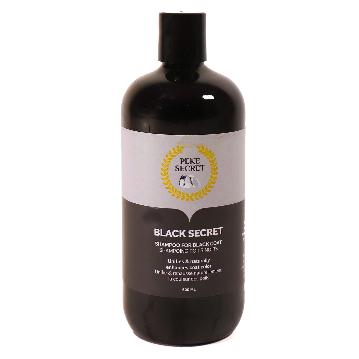 PEKE SECRET | Shampoing naturel pour chien et chat BLACK SECRET. Nature Animale, votre référence en alimentation animale et sport canin à Mascouche.