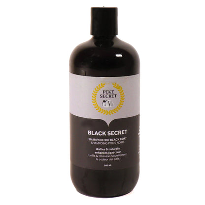 PEKE SECRET | Shampoing naturel pour chien et chat BLACK SECRET. Nature Animale, votre référence en alimentation animale et sport canin à Mascouche.