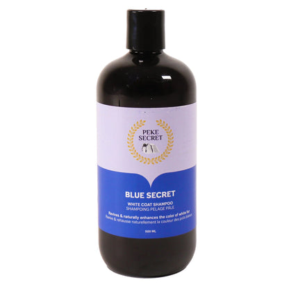 PEKE SECRET | Shampoing naturel pour chien et chat BLUE SECRET. Nature Animale, votre référence en alimentation animale et sport canin à Mascouche.
