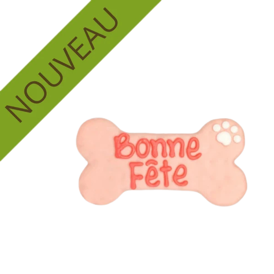 BOSCO & ROXY | Biscuit rose "Bonne fête" 6"