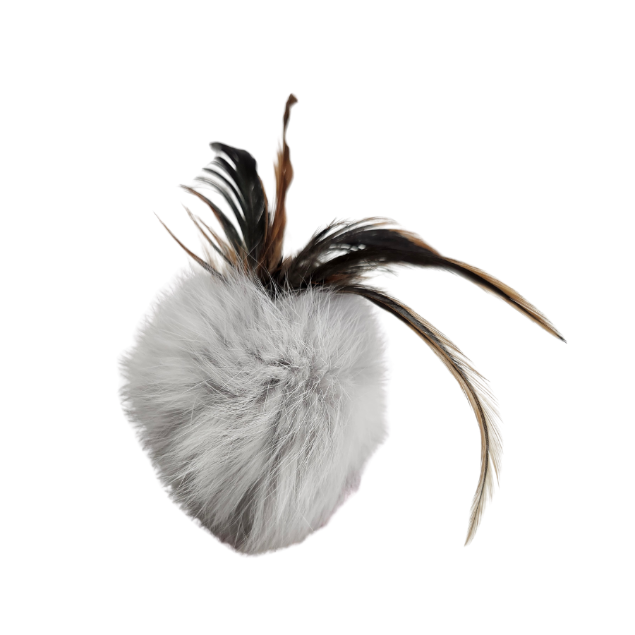 VANESSA'S MAINE COONS | Boulette farfelue "Queue de lapin et plume"
