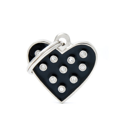 MY FAMILY | Collection Chic, médaille coeur strass