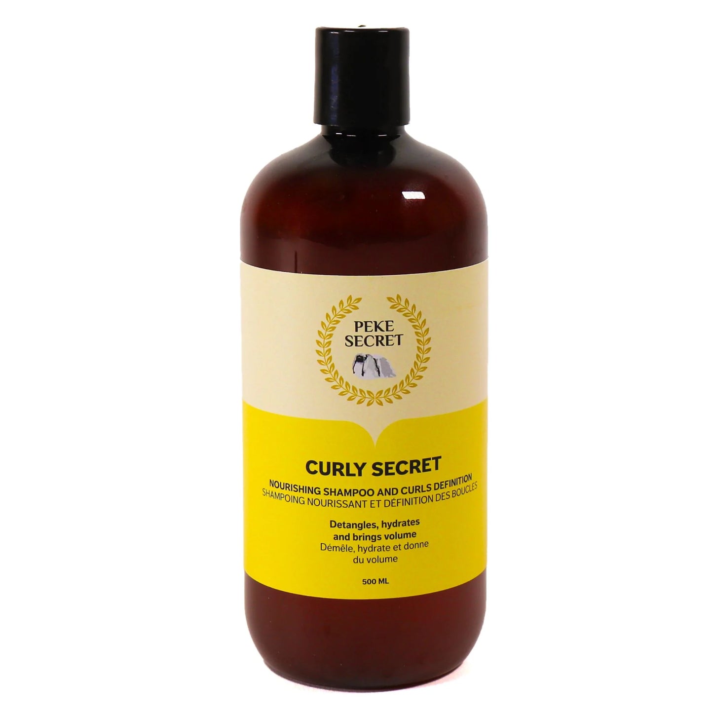 PEKE SECRET | Shampoing naturel pour chien et chat CURLY SECRET. Nature Animale, votre référence en alimentation animale et sport canin à Mascouche.