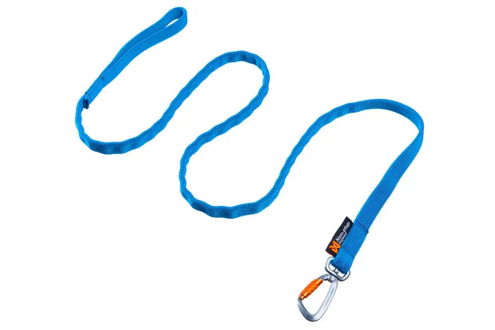 NON STOP | Laisse bungee bleue multisport pour chien. Nature Animale, votre référence en alimentation animale et sport canin à Mascouche.