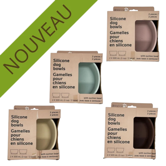 DEXYPAWS | Ensemble de deux bols en silicone