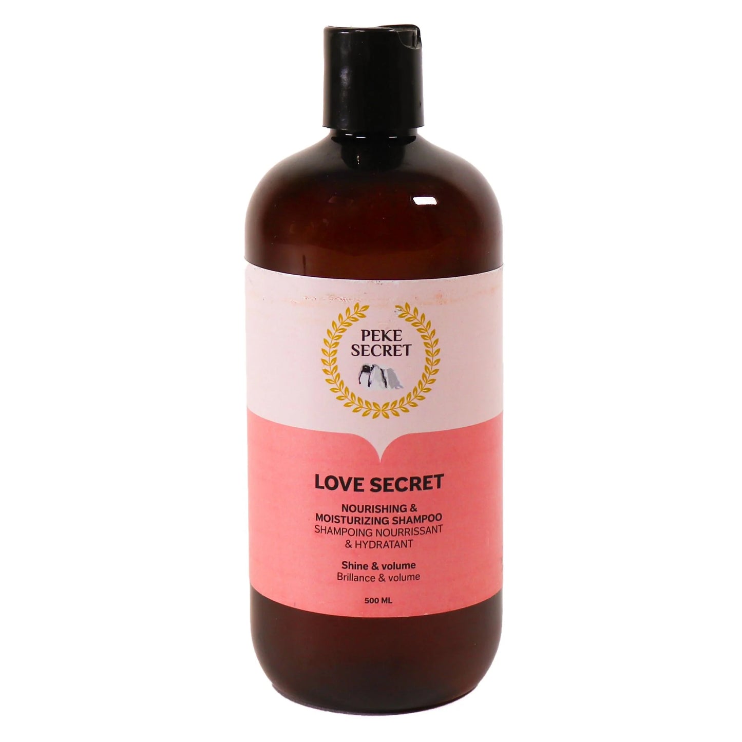 PEKE SECRET | Shampoing naturel pour chien et chat LOVE SECRET. Nature Animale, votre référence en alimentation animale et sport canin à Mascouche.