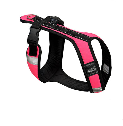 ZERO DC | Harnais marche-traction pour chien SHORT rose néon. Nature Animale, votre référence en alimentation animale et sport canin à Mascouche.