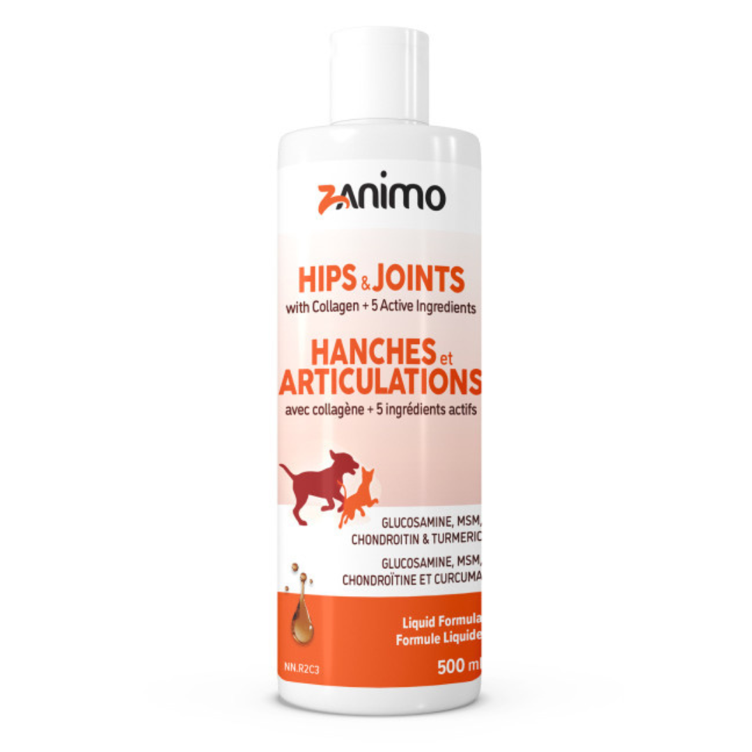 ZANIMO | Articulations Suprême Collagène pour chiens et chats 500ml. Nature Animale, votre référence en alimentation et sports canin à Mascouche.