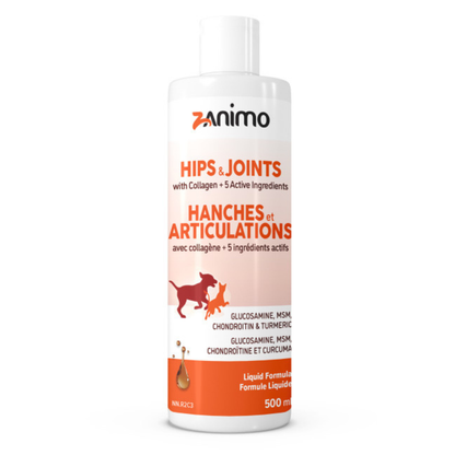 ZANIMO | Articulations Suprême Collagène pour chiens et chats 500ml. Nature Animale, votre référence en alimentation et sports canin à Mascouche.