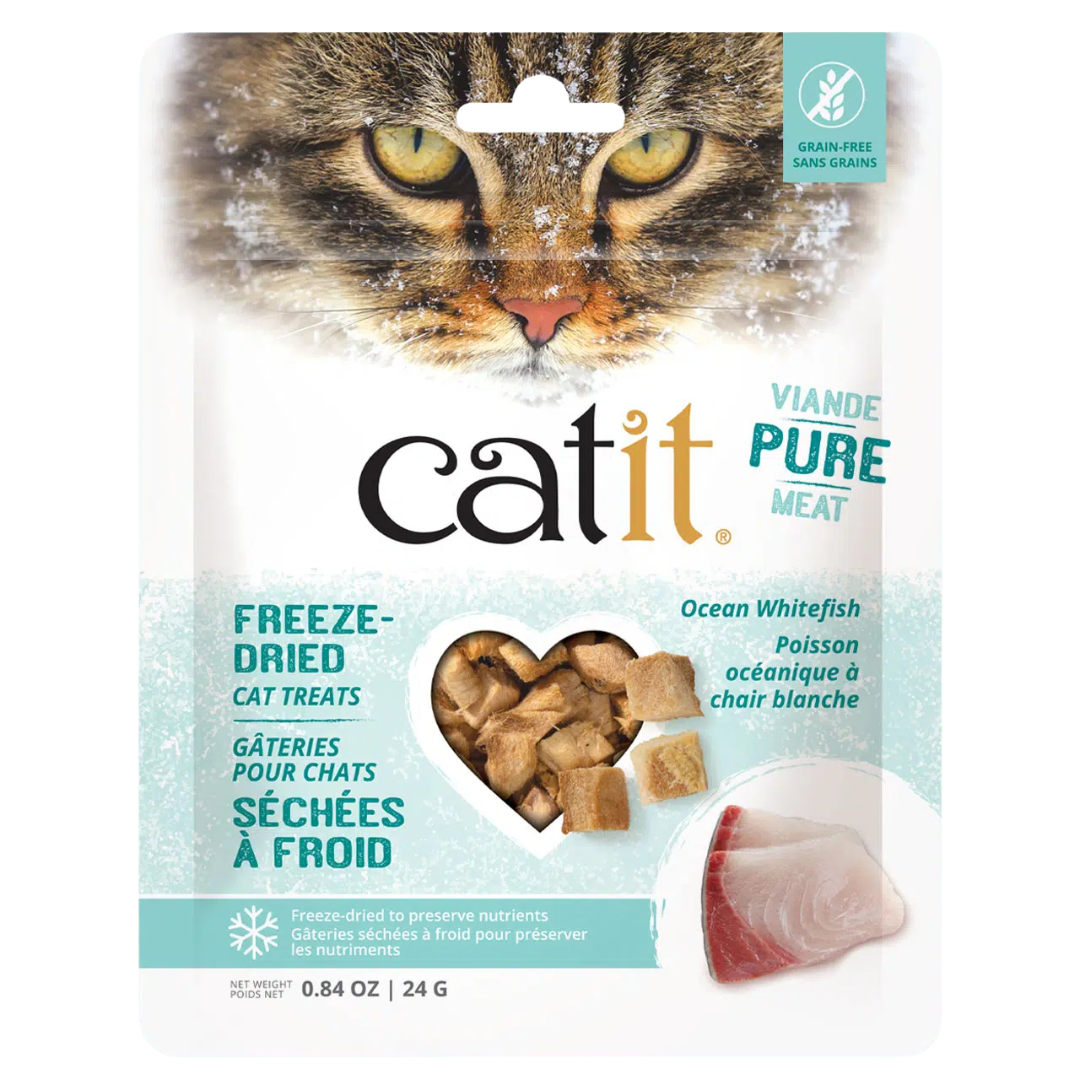 CATIT | Gâteries lyophilisées au poisson blanc océanique 24g. Nature Animale, votre référence en alimentation et sports canin à Mascouche.