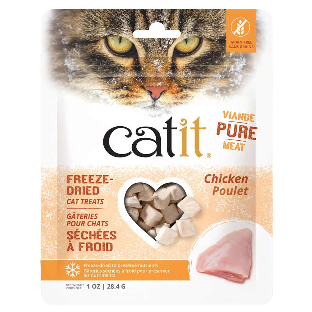CATIT | Gâteries lyophilisées au poulet 28.4g. Nature Animale, votre référence en alimentation et sports canin à Mascouche.