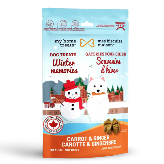 MES BISCUITS MAISON | Carotte et gingembre 140g. Nature Animale, votre référence en alimentation et sports canin à Mascouche.