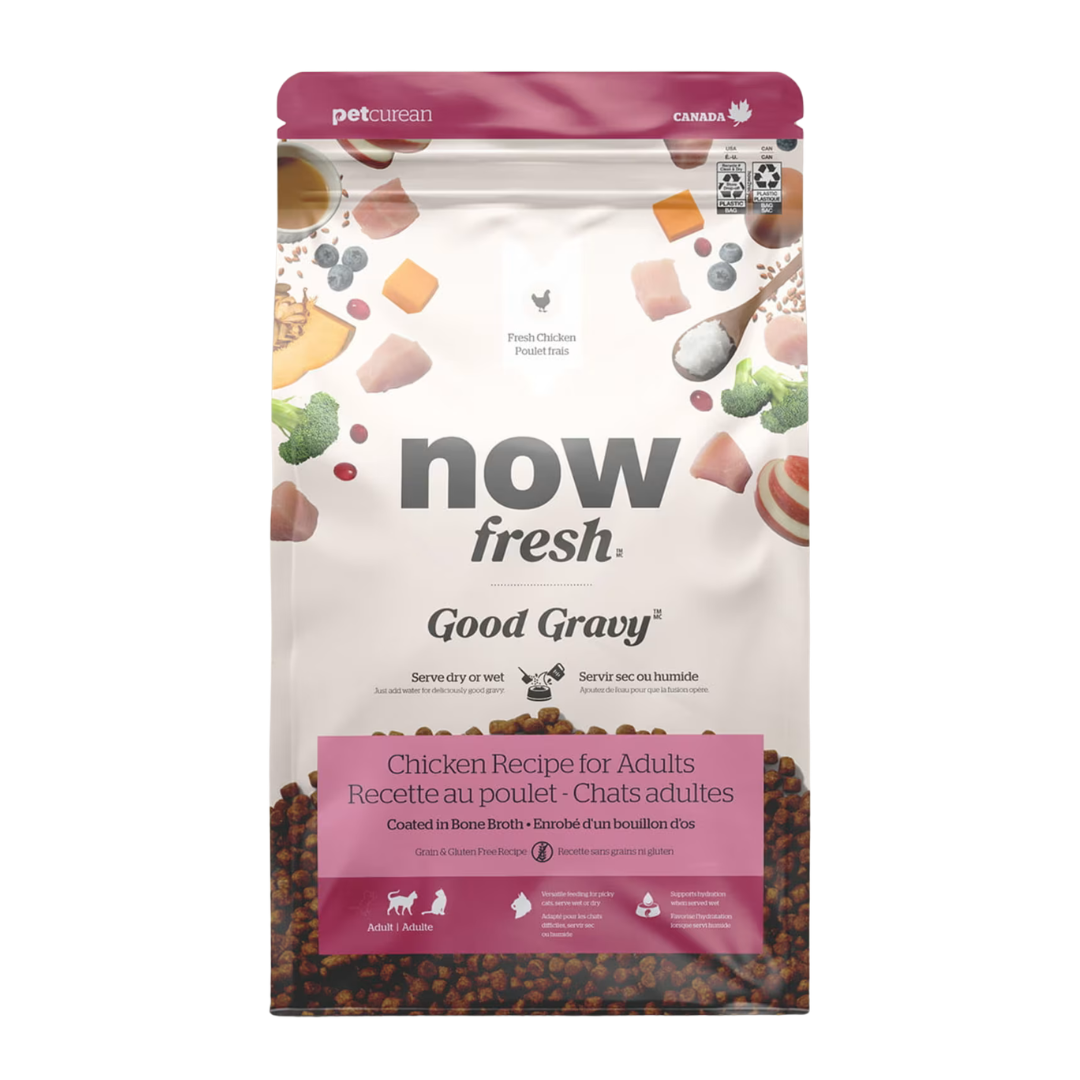 NOW FRESH | Good Gravy chat adulte poulet s/g. Nature Animale, votre référence en alimentation et sports canin à Mascouche.