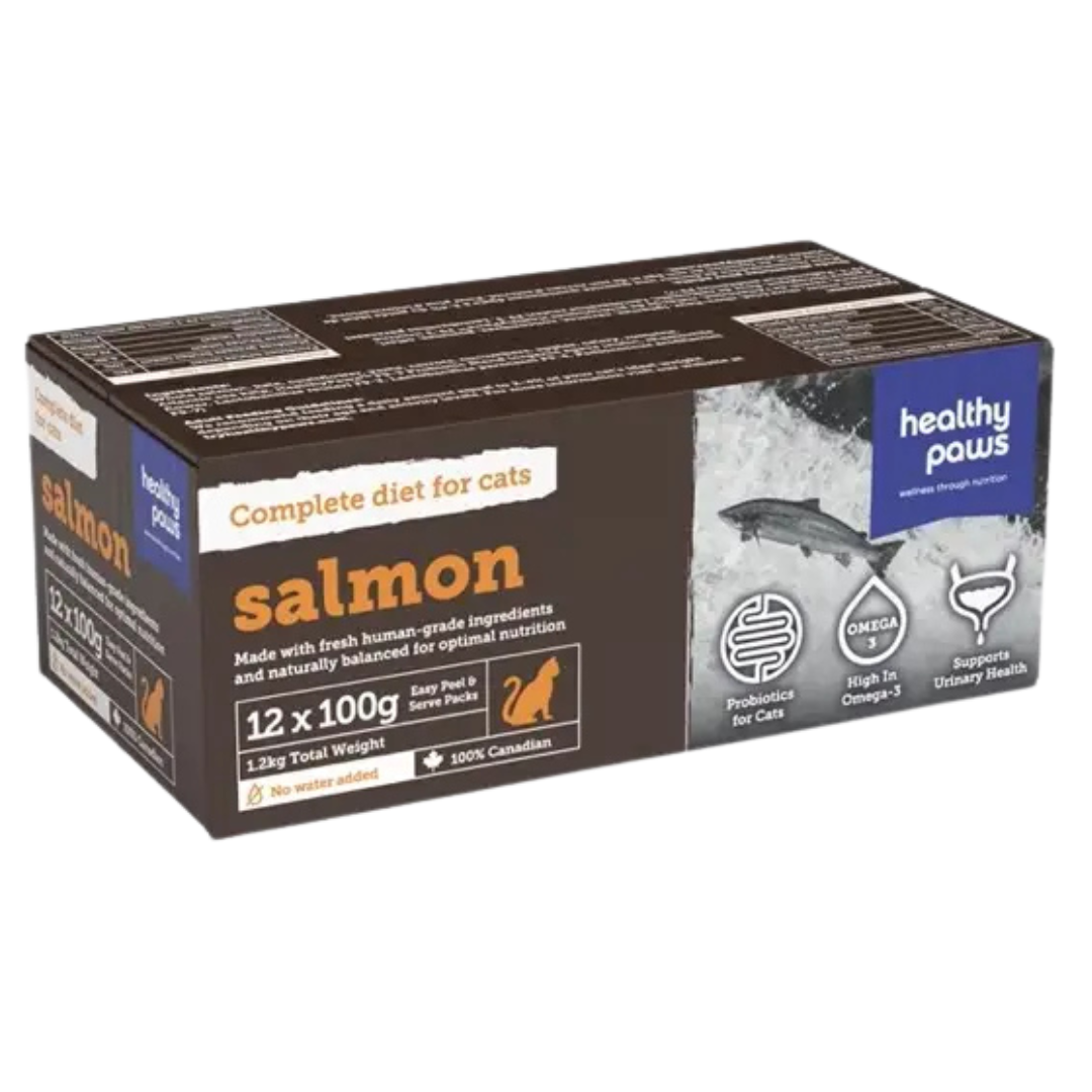 HEALTHY PAWS | Saumon – Feline Complet. Nature Animale, votre référence en alimentation et sports canin à Mascouche.