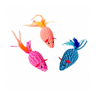 SPOT | Souris élastique avec plumes (couleurs assorties)